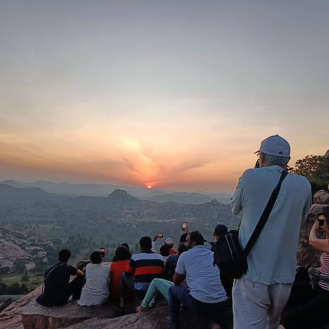 Hampi Sunset — Breathtaking 🌇 — Rock Shiva Hampi Tours